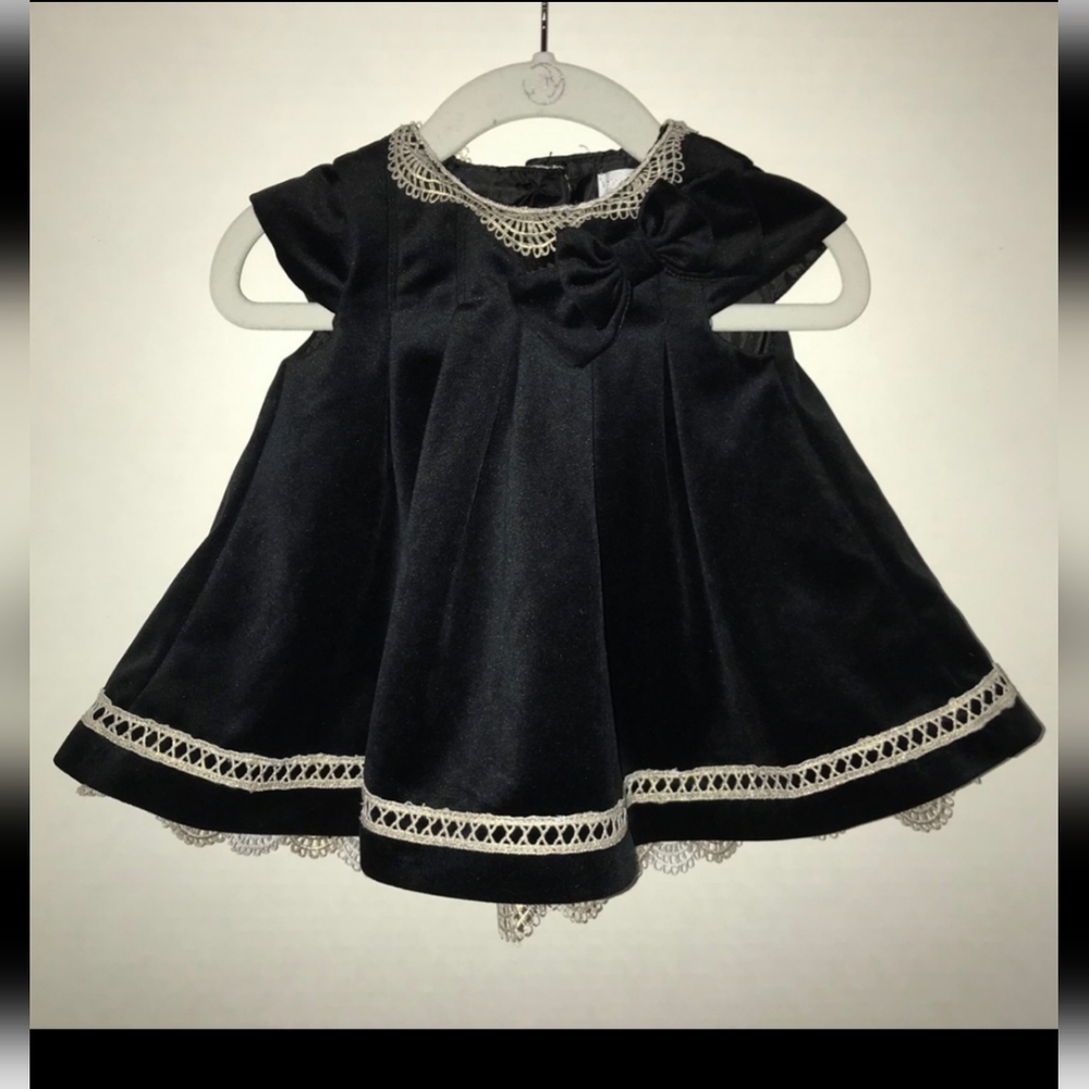 Heirlooms by Polly Flinders black velvet dress